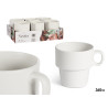 TAZA DESAYUNO PORCELANA APILABLE BLANCO 36CL