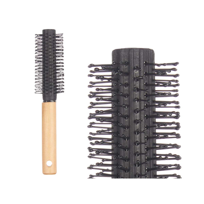 SPAZZOLA PER CAPELLI RICCI  MANICO LEGNO