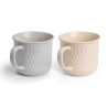 TAZZA DA COLAZIONE ASSORTITA 2 COLORI CHIARI 450ML