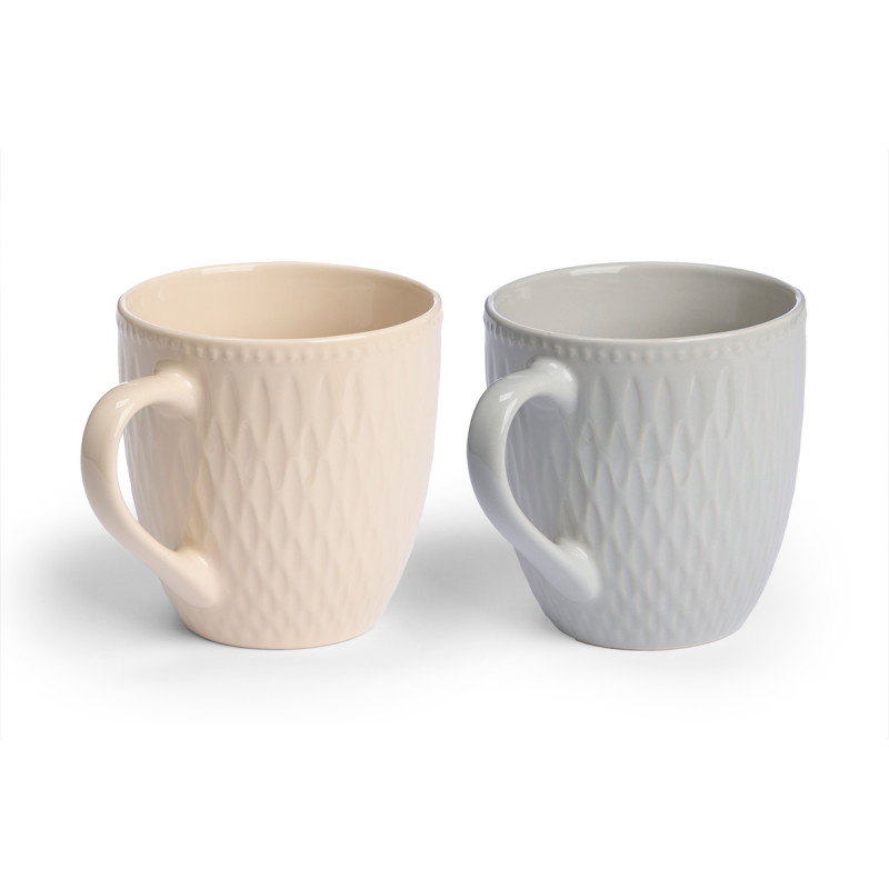 BREAKFAST MUG ASSORTED 2 LIGHT COLOURS 600ML