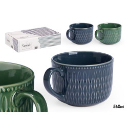 TAZON DESAYUNO SURTIDO 2 COLORES OSCUROS 560ML