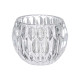 GLASS DIAMOND CANDLE HOLDER BIG