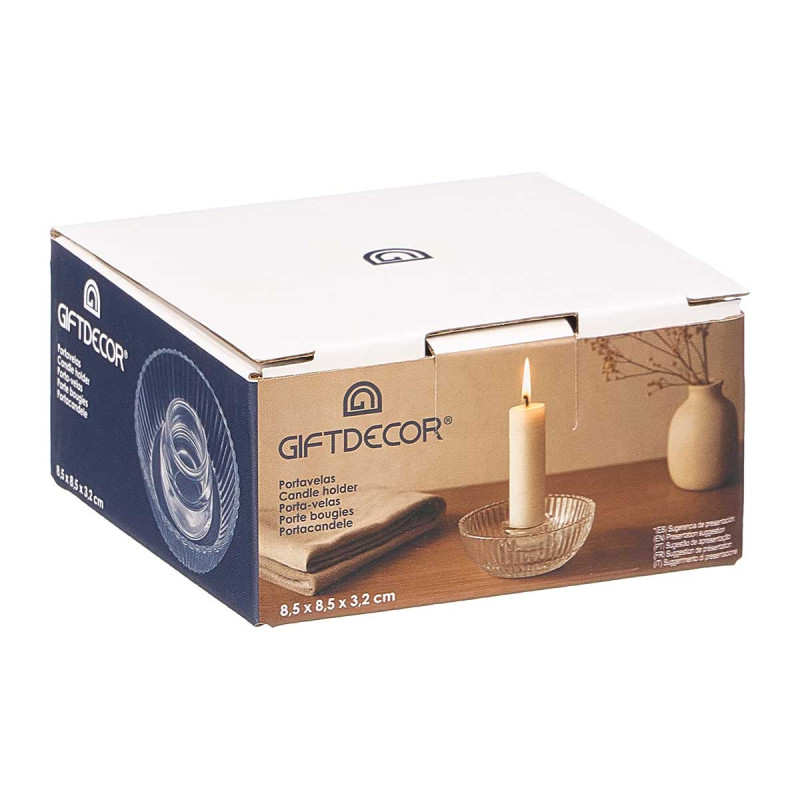 GLASS CANDLE HOLDER BOWL