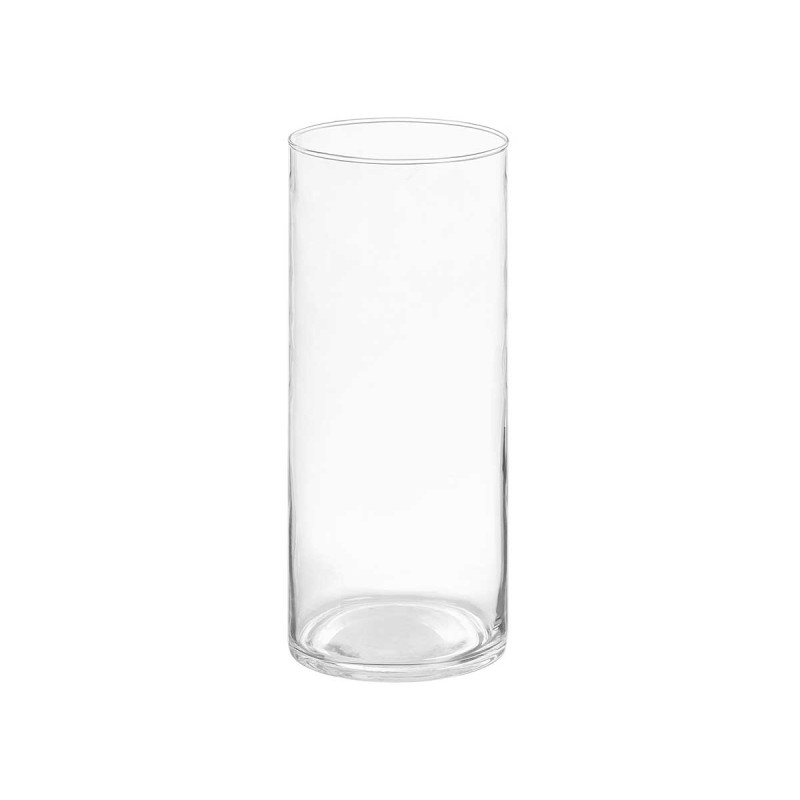 VASO CILINDRICO VIDRO 10X25CM