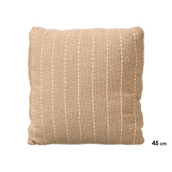 ALMOFADA RISCAS PONTO BEGE 45X45CM
