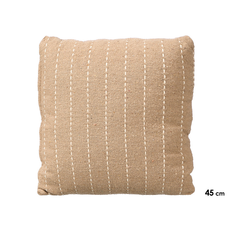 COJIN RAYAS PUNTO BEIGE 45X45CM