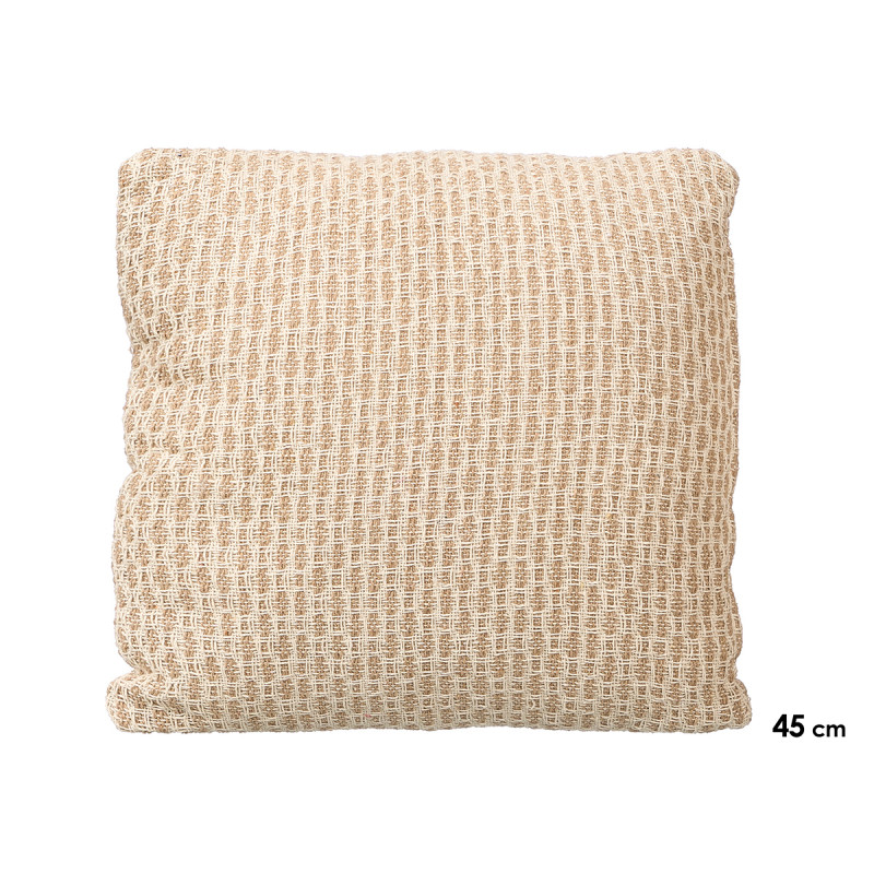 CUSCINO INTRECCIATO CREMA 45X45CM