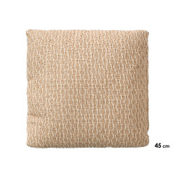 COJIN ENTRELAZADO BEIGE 45X45CM