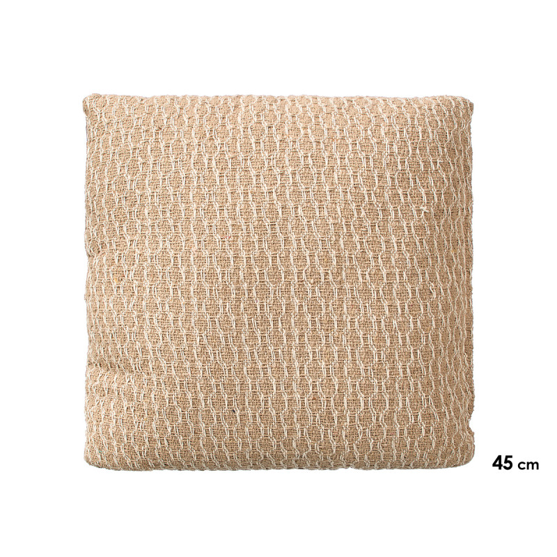 CUSCINO INTRECCIATO BEIGE 45X45CM