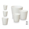 SET 3 CONIC POTS 14 17 22CM MATT WHITE 