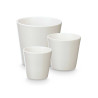 SET 3 CONIC POTS 14 17 22CM MATT WHITE 