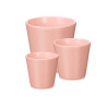 SET 3 POTS CONIQUE 14 17 22CM ROSE MAT