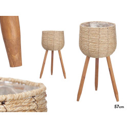 LIGHT FLOWER POT WITH LEGS 57CM