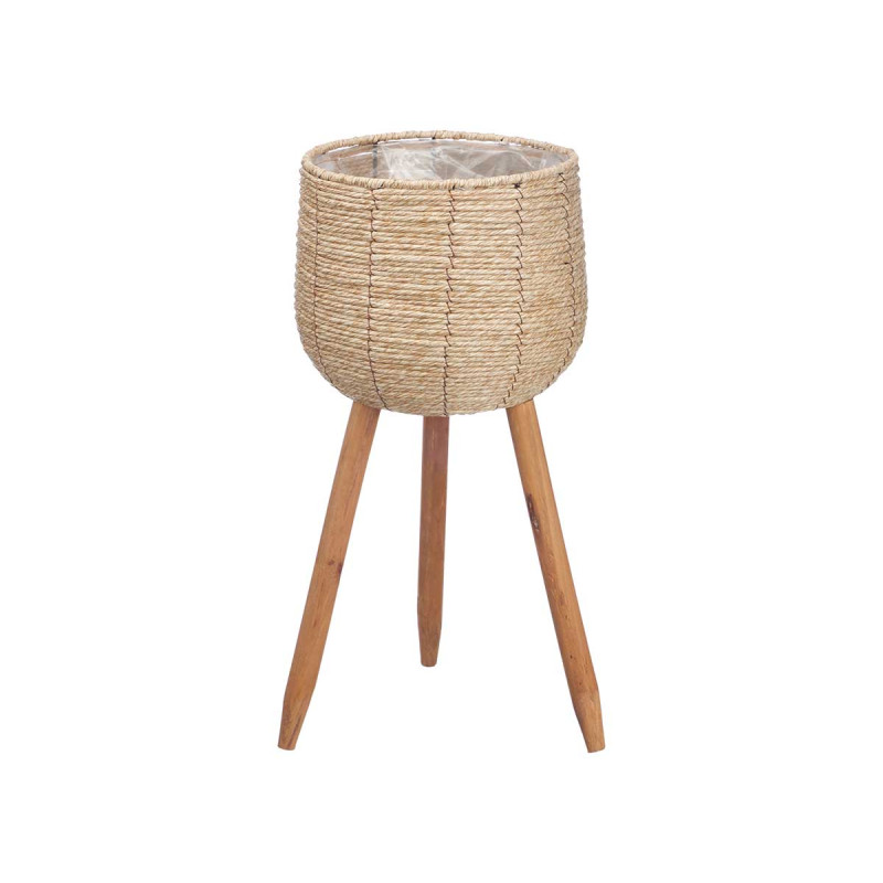 LIGHT FLOWER POT WITH LEGS 57CM