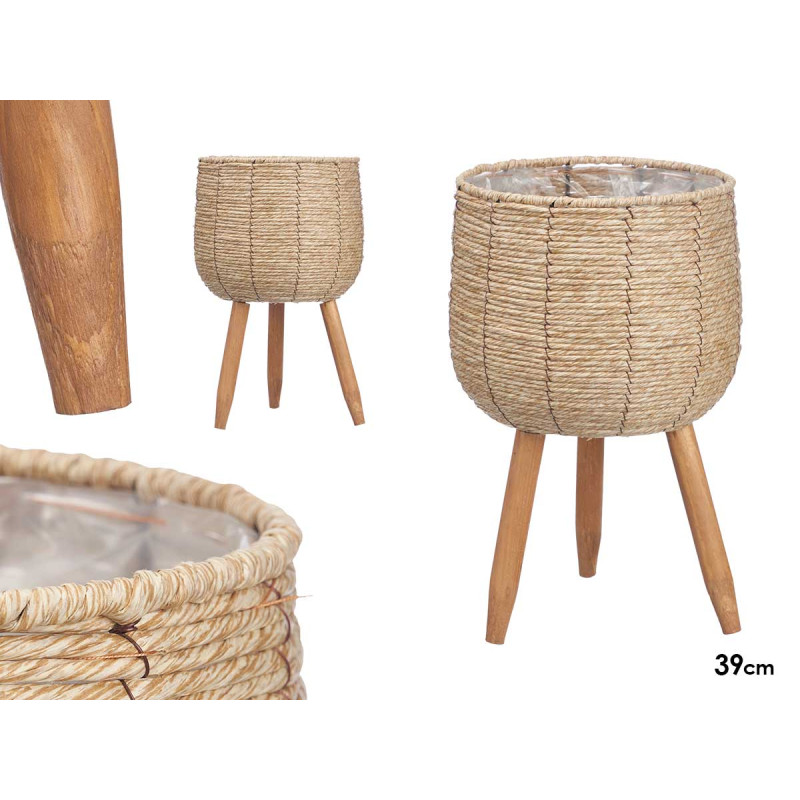 MACETERO CLARO CON PATAS 39CM