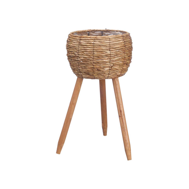 DARK FLOWER POT WITH LEGS 52CM