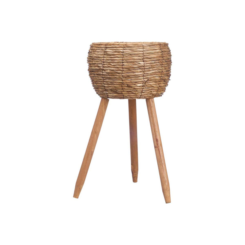 DARK FLOWER POT WITH LEGS 52CM