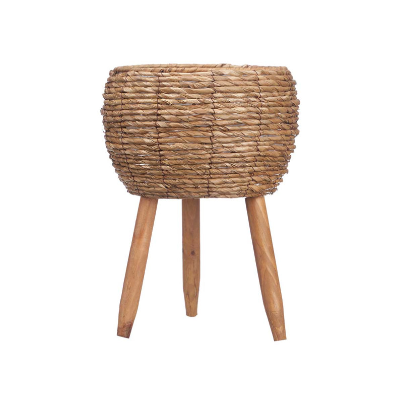 DARK FLOWER POT WITH LEGS 36CM