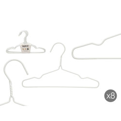 SET 8 PERCHAS INFANTIL METALICAS C SILICONA BLANCO