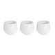 SET 3 POTS WATER RESERVOIR 13 CM WHITE