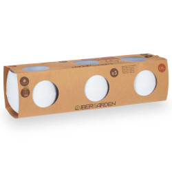 SET 3 MACETAS RESERVA AGUA 13 CM BLANCA