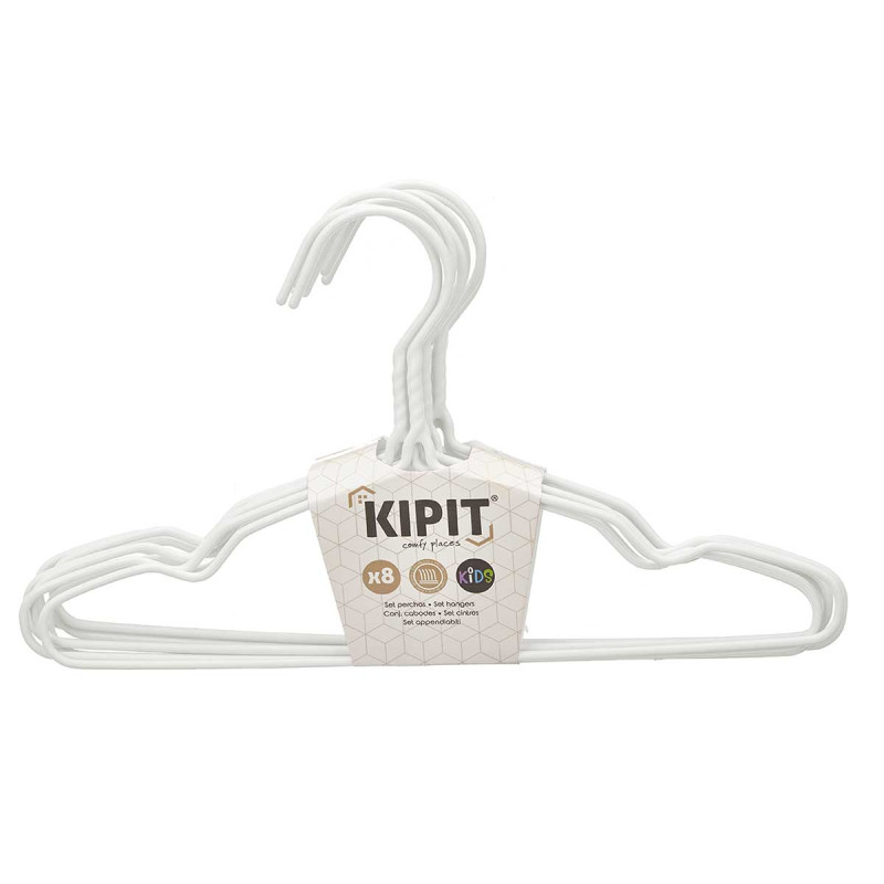 SET 8 PERCHAS INFANTIL METALICAS C SILICONA BLANCO