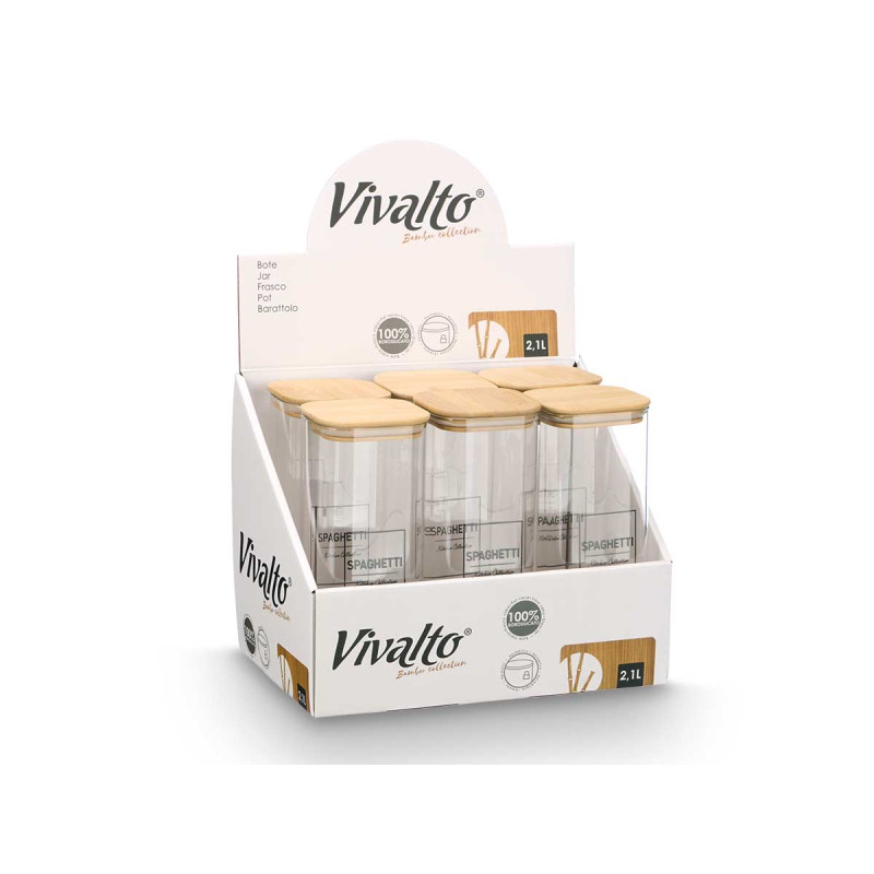 BARATTOLO BOROSILICA TAPPO BAMNBU SPAGHETTI 2,1L