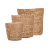 SET 3 TALL ROUND ESPARTO BASKETS 