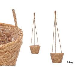 VASO PENDENTE SPARTO CONICO 15CM