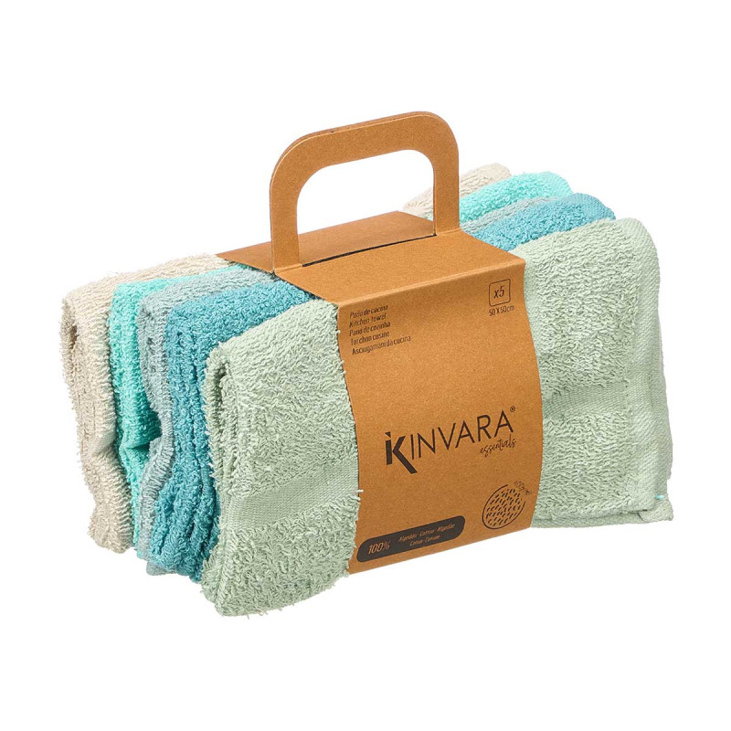 PANNO DA CUCINA COTONE 400 GR 50X50 ASS 5 OCRA