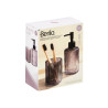 SET 2 DOSATORI VASO 350ML BAGNO GRIGIO RIGHE