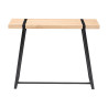 NATURAL CONSOLE TABLE BLACK LEGS 