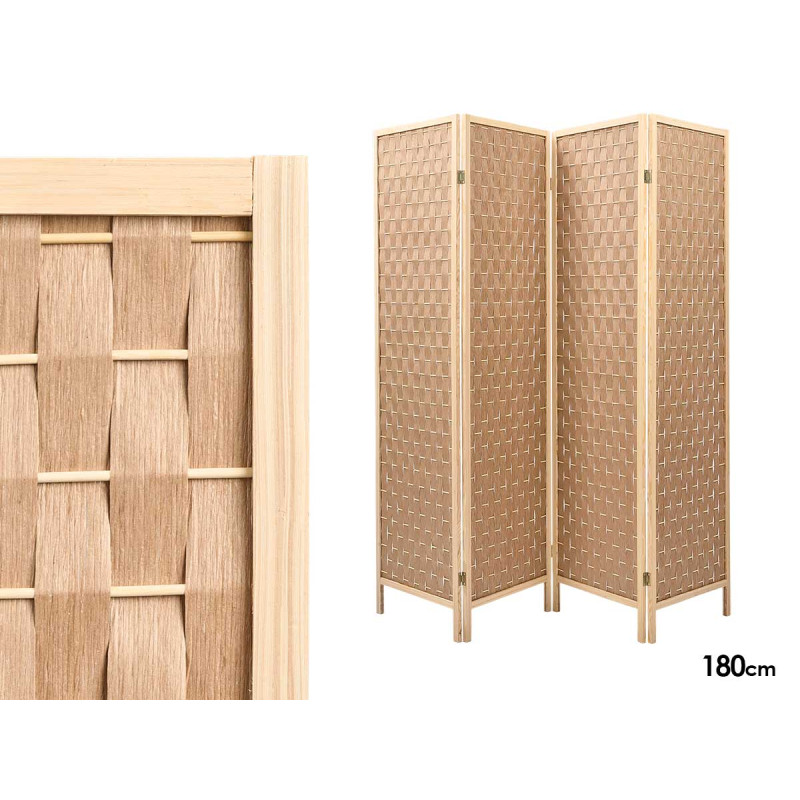 4 PANEL NATURAL COLOR ROOM DIVIDER