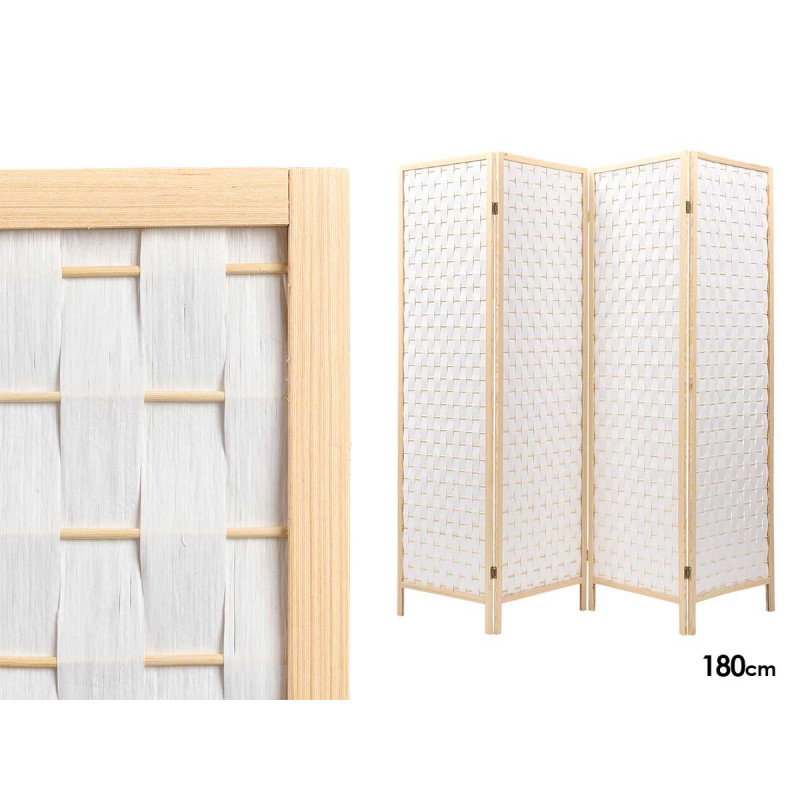 4 PANEL WHITE ROOM DIVIDER