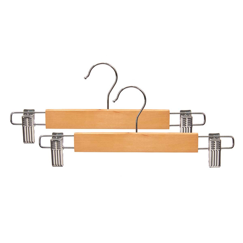 SET 3 PERCHAS MADERA C PINZA FALDA