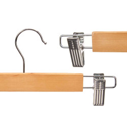 SET 3 PERCHAS MADERA C PINZA FALDA