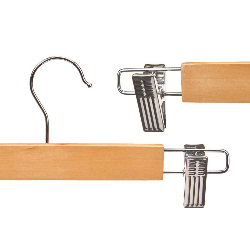 SET 3 PERCHAS MADERA C PINZA FALDA