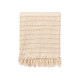 CREAM STRIPED KNIT MULTI-PUPROSE THROW 125X150CM