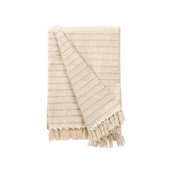 MULTIUSOS RAYAS PUNTO CREMA 160X240CM