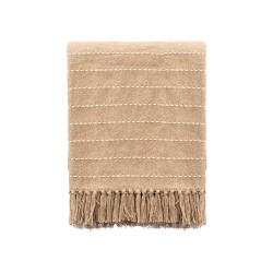 MULTIUSOS RAYAS PUNTO BEIGE 125X150CM