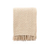 CREAM WOVEN MULTI-PURPOSE THROW 125X150CM