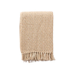 MULTIUSOS ENTRELAZADO BEIGE 125X150CM