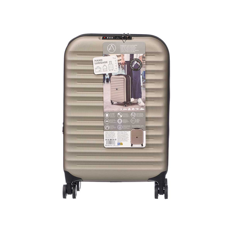 VALIGIA PIEGHEVOLE LUCCHETTO 37L CHAMPAGNE