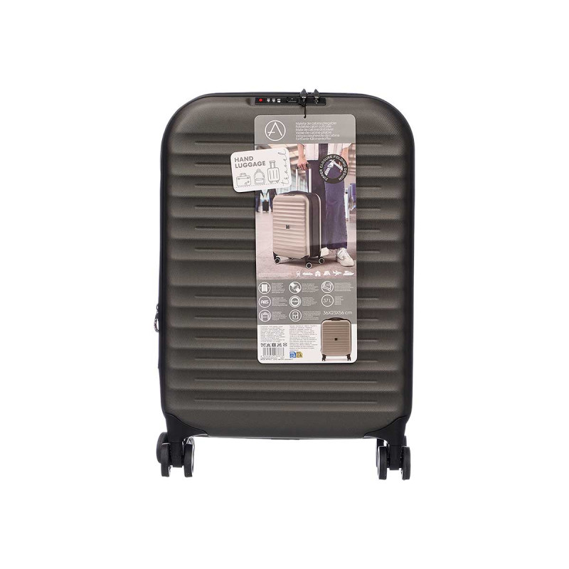 VALISE PLIABLE AVEC CADENAS 37L ANTHRACITE