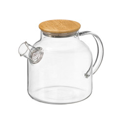 THÉIÈRE BOROSILICATE COUVERCLE BAMBOU 1,5L