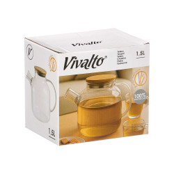 TETERA BOROSILICATO TAPA BAMBU 1,5L