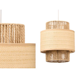 LAMPE TRIPLE CORDE OSIER MOYENNE