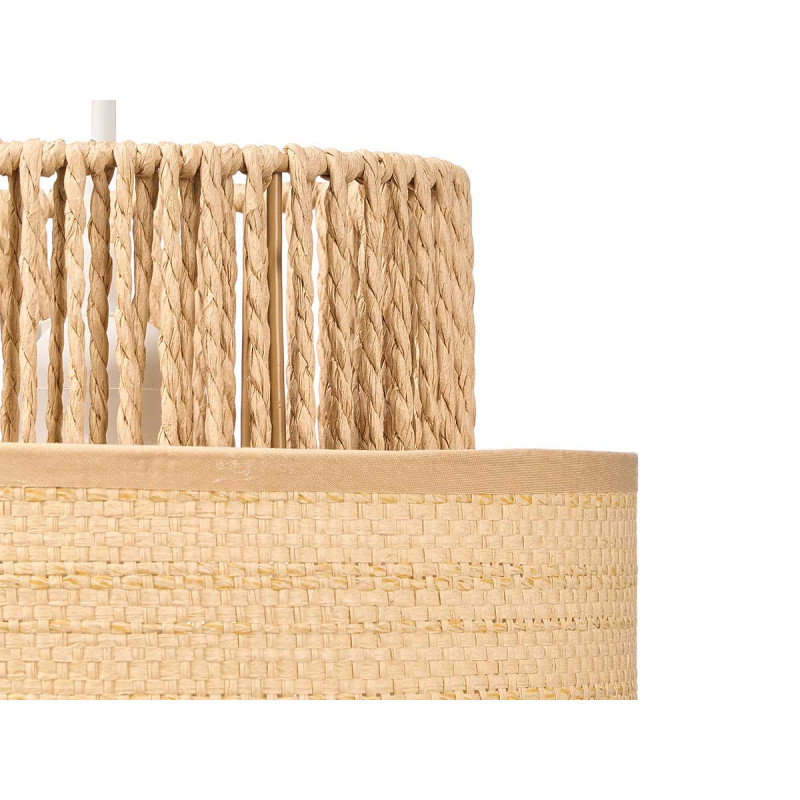 MEDIUM TRIPLE ROPE WICKER LAMP