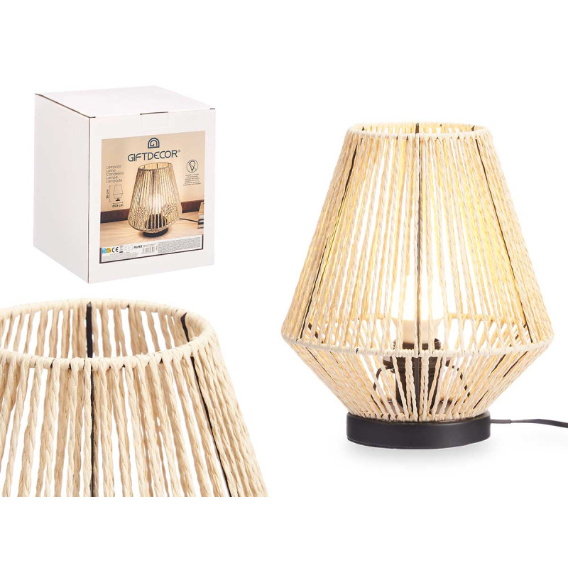 TABLE LAMP PYRAMIDAL ROPE