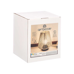 TABLE LAMP PYRAMIDAL ROPE